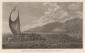 Kalaniopuu, King of Hawaii, Bringing Presents to Captain Cook by John Webber